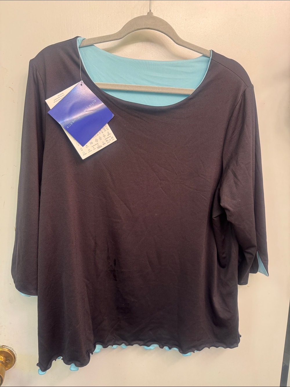 Susan Graver Black or Blue reverse-able top